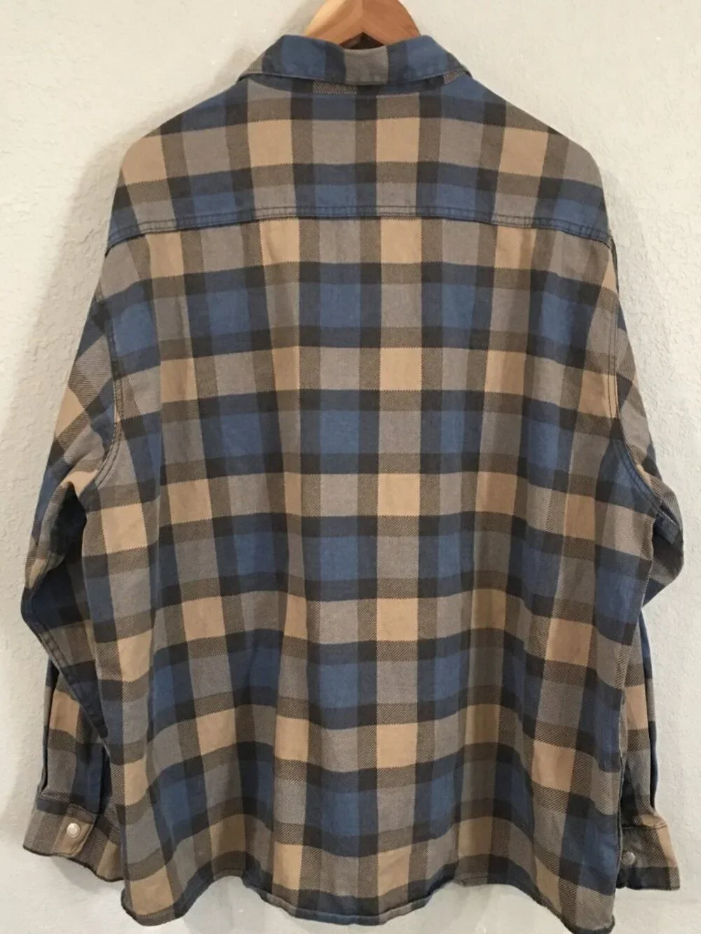 Vintage Signatures Men L Shirt Jacket Chore Denim Snap Button Y2K 100% Cotton